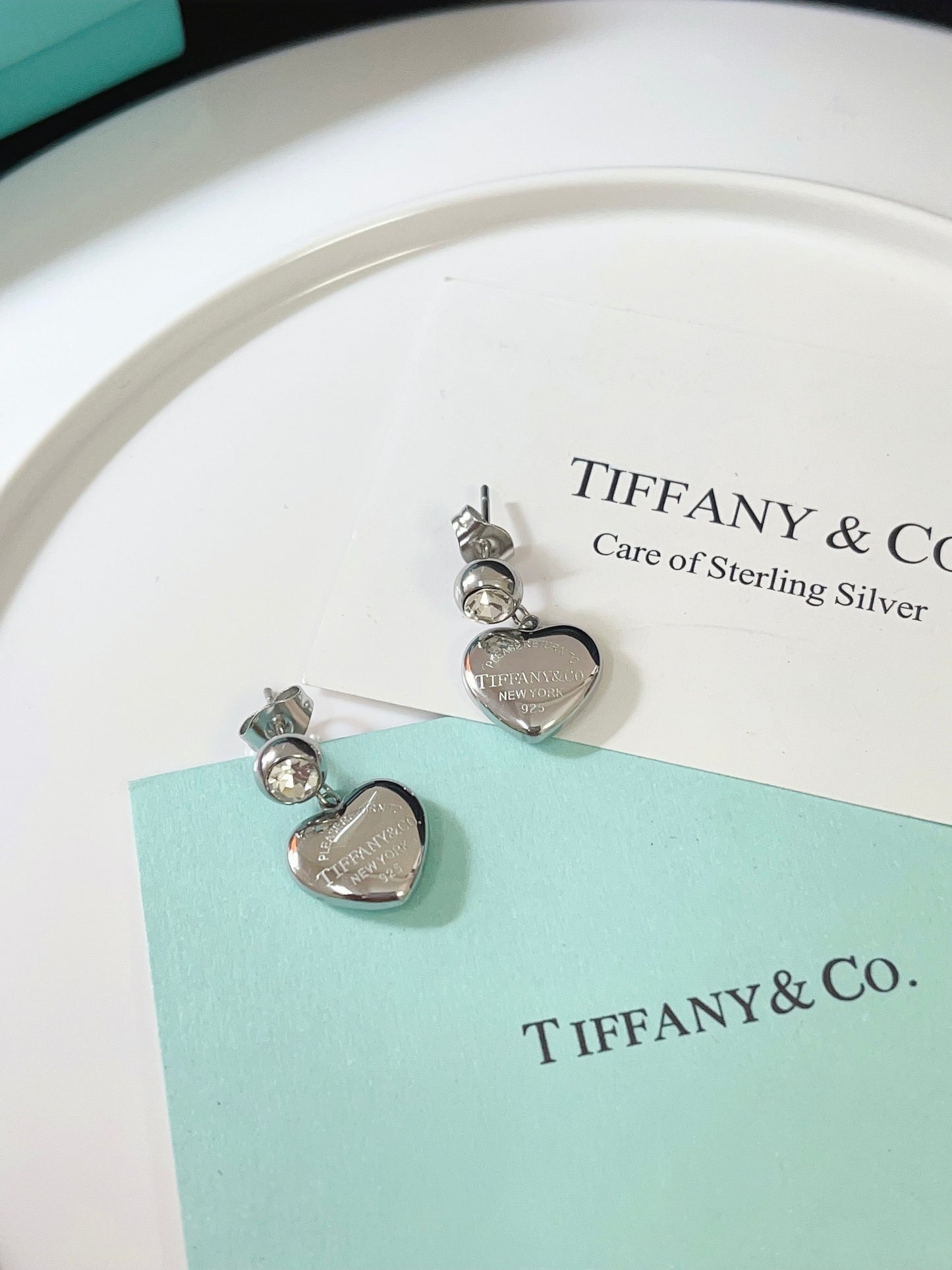 Tiff Heart Studs