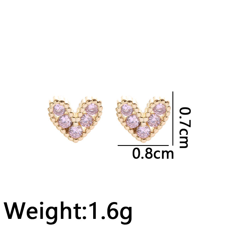 Mini Heart Ear Studs