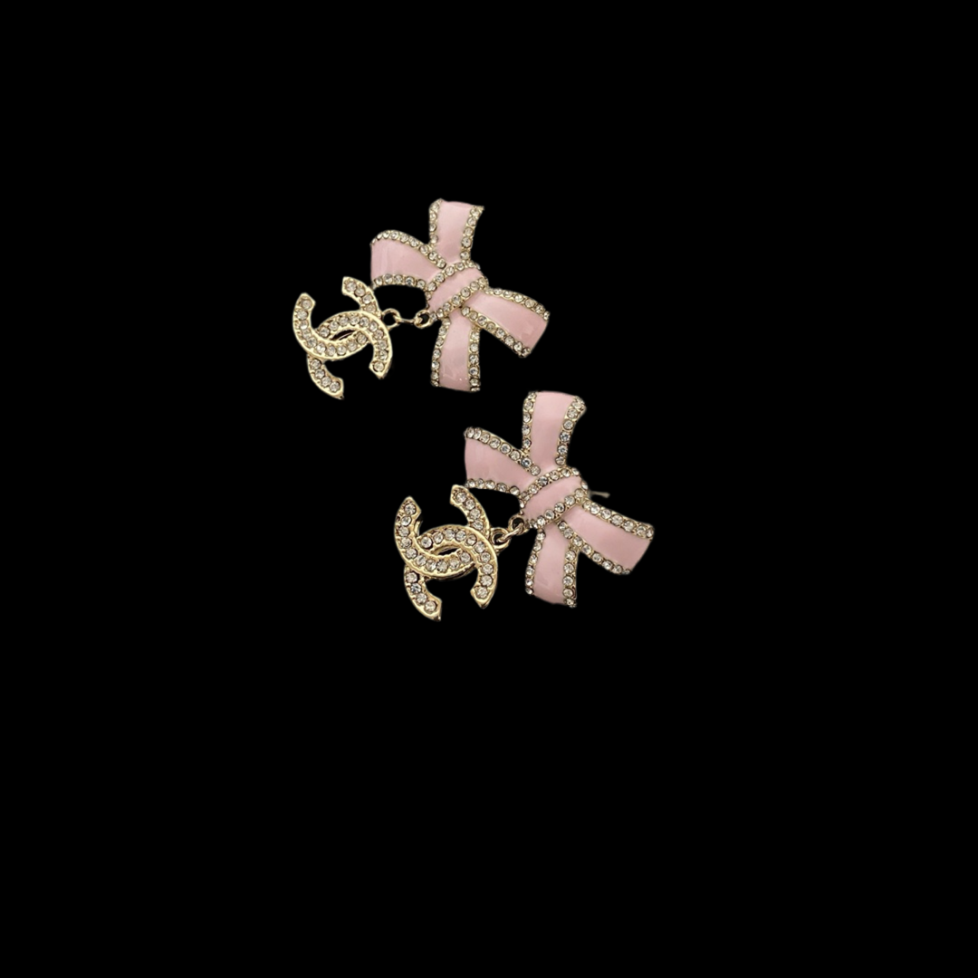 CC Pink Bow Earrings