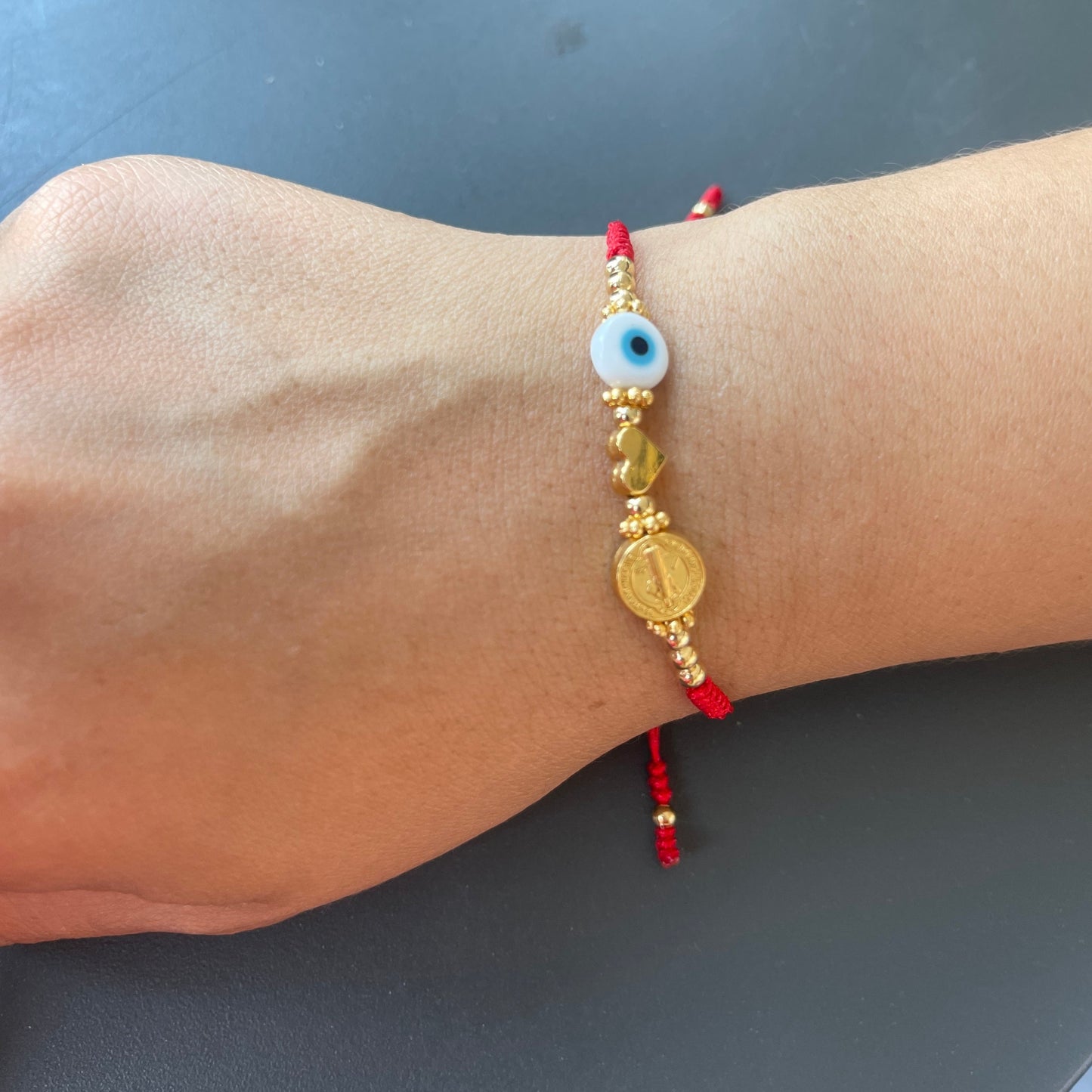 Red String San Benito Evil Eye bracelet