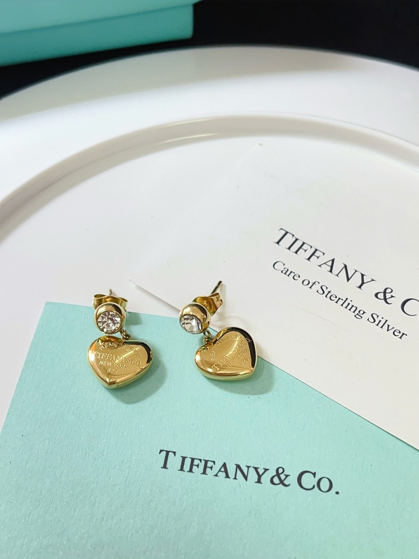 Tiff Heart Studs