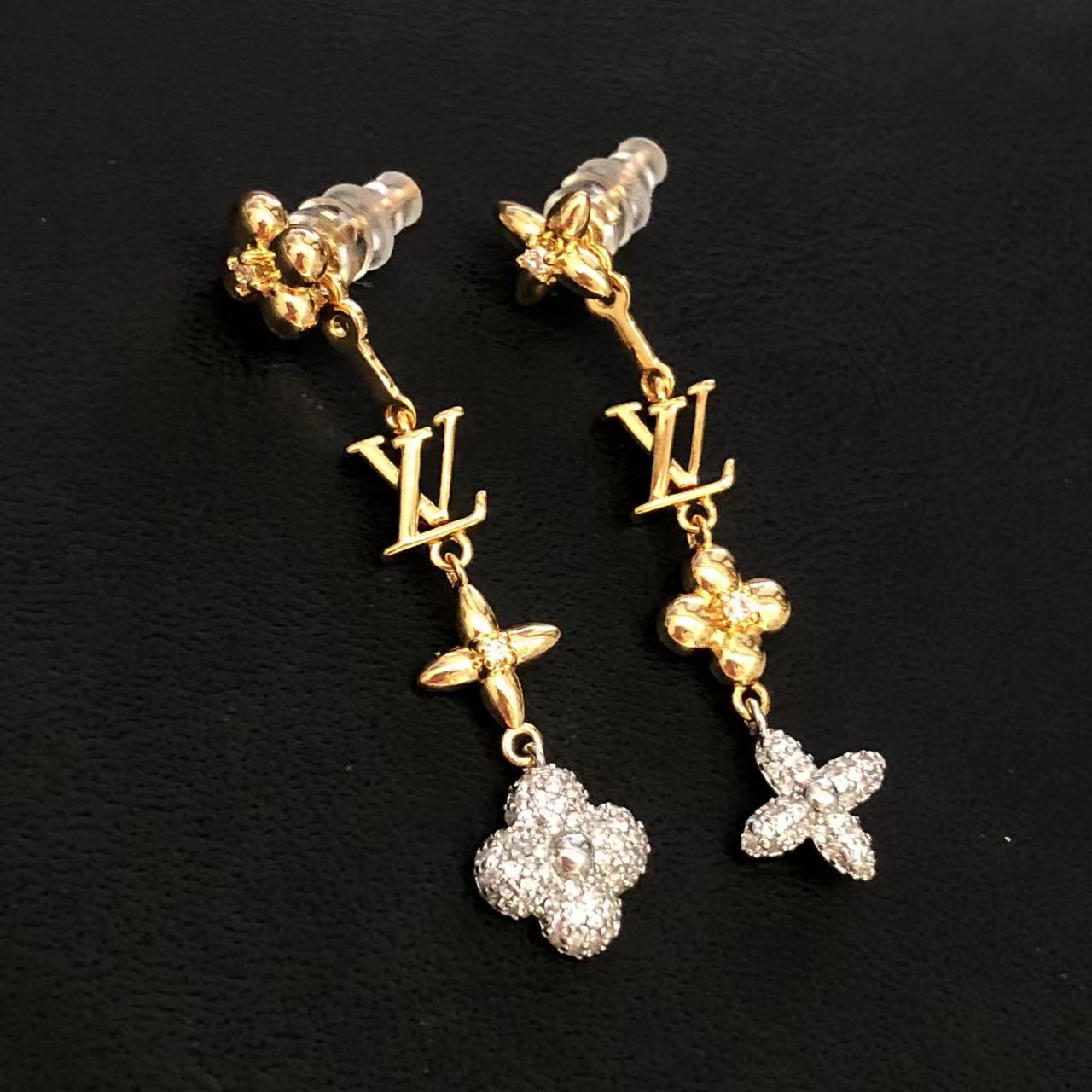 LV Flower Drop Earrings