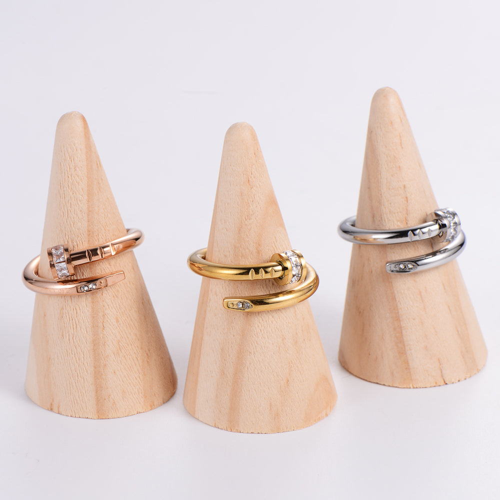 Nail Ring with Rhinestones