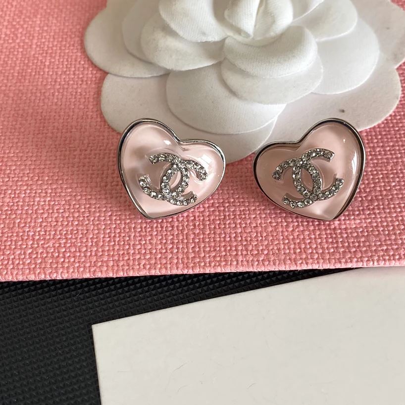 CC Pink Heart Earrings