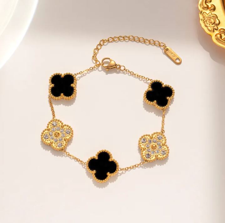 Gold Plated Clover Bracelet