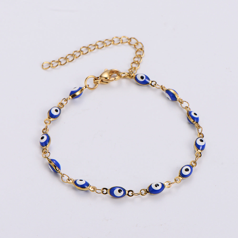 Evil Eye Titanium Steel Bracelet