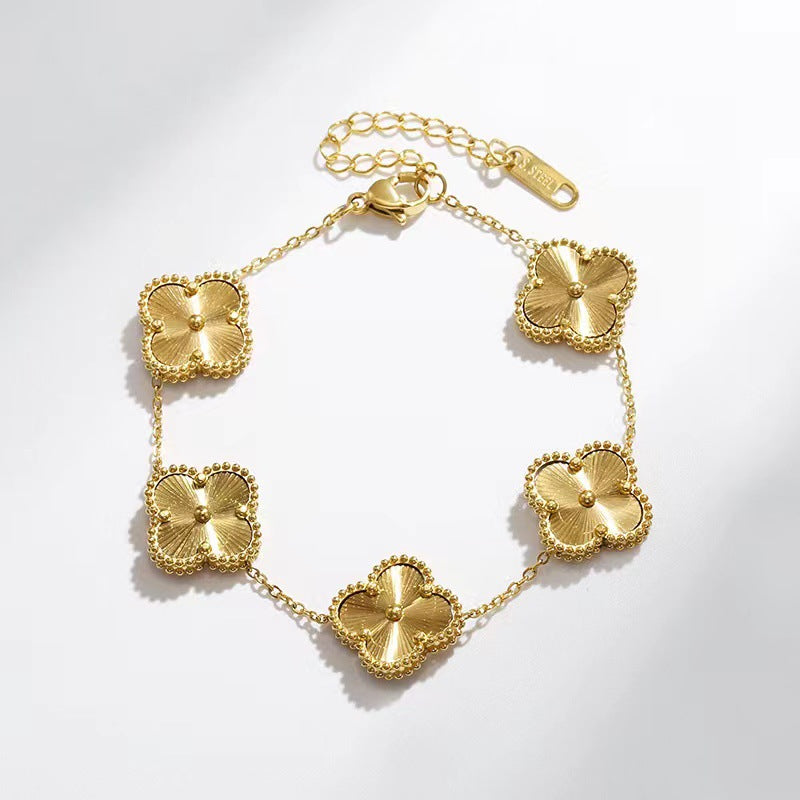 Gold Plated Clover Bracelet