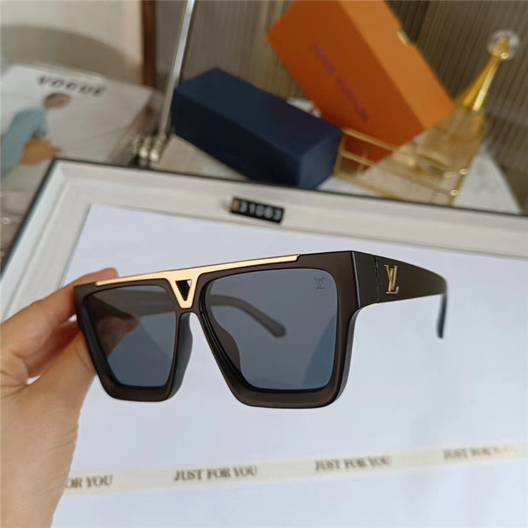 LV Black and Gold Unisex Sunglasses