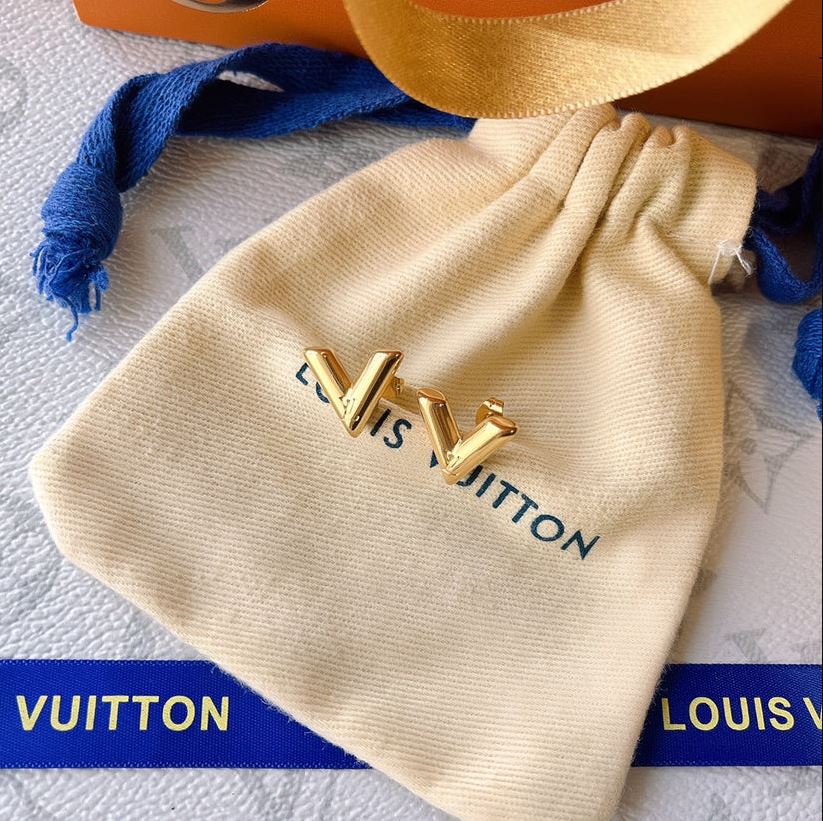 LV Inspired "V" Earrings