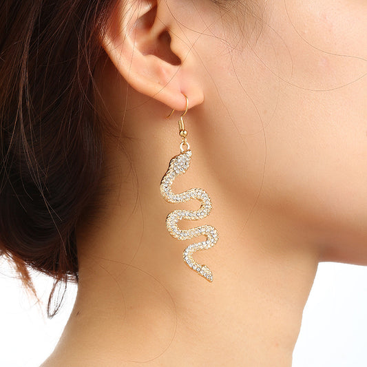 Snake Diamond Fashion Earrings