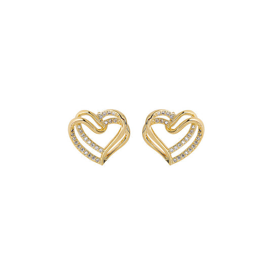 Double Heart Studs