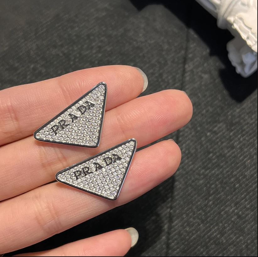 Triangle Rhinestone Earrings