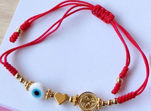 Red String San Benito Evil Eye bracelet