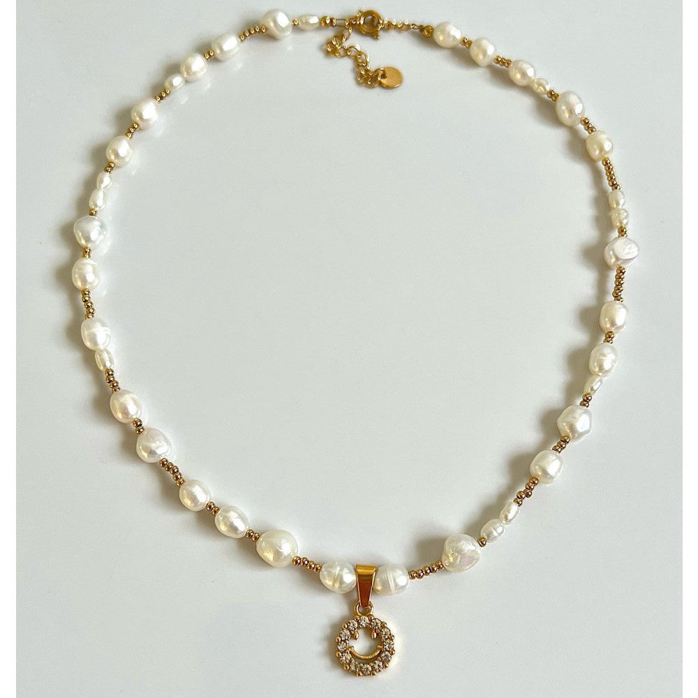 Smiley Pearl Necklace