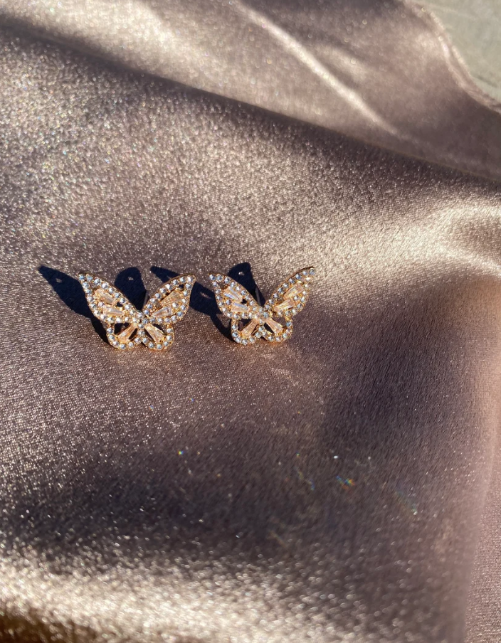 Butterfly Rhinestone Earrings