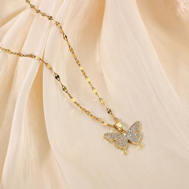 Butterfly Rhinestone Necklace