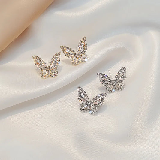 Butterfly Rhinestone Earrings