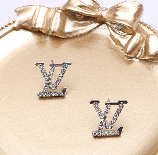 LV Iconic Rhinestone Studs