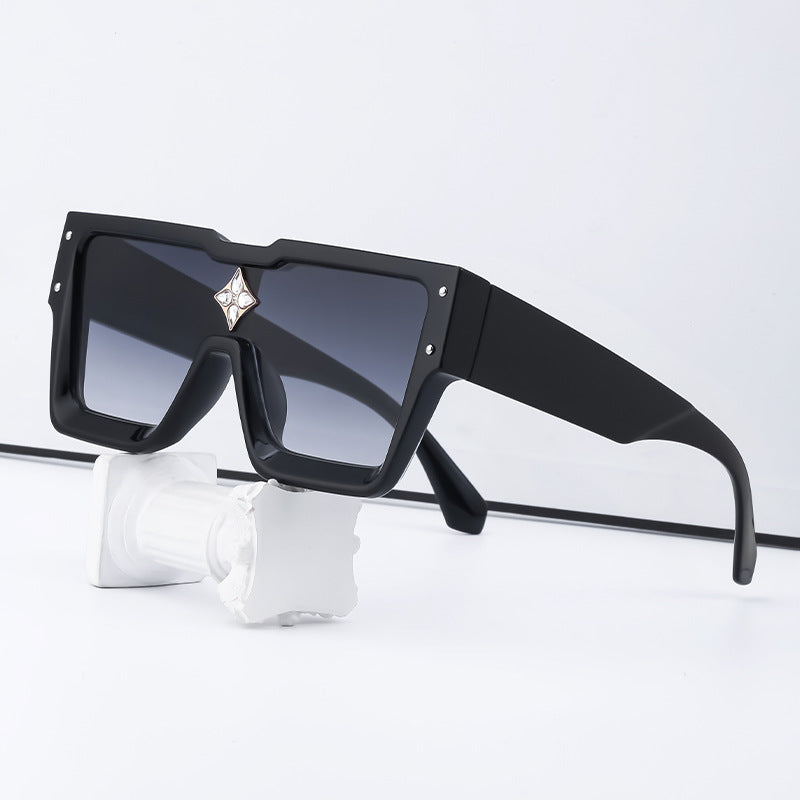 LV Flower Logo Unisex Oversize Sunglasses